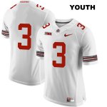 Youth NCAA Ohio State Buckeyes Damon Arnette #3 College Stitched No Name Authentic Nike White Football Jersey OB20A43ZO
